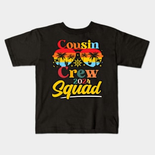 Cousin Crew 2024 Summer Vacation Beach Family Trips Matching Kids T-Shirt